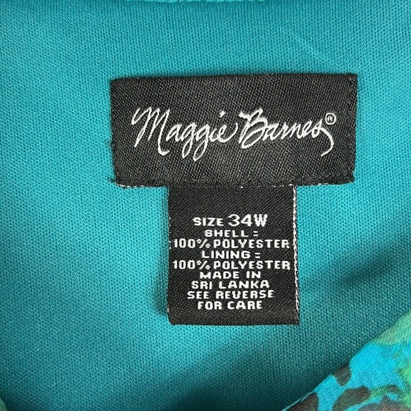 Maggie Barnes maxi length flutter sleeve dress Sz 34W - Picture 8 of 11